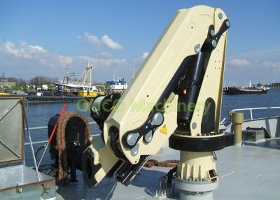 China Telescopic Knuckle Boom Crane , 0.3T 3.5M Marine Deck Crane With ABS Class for sale