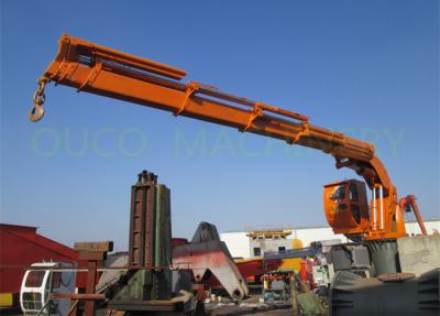 China Hydraulic Folding Boom Crane , Small Footprint Marine Foldable Crane 6T 22M for sale