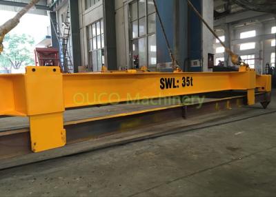 China Yellow Container Lifting Spreader , Electric Container Spreader Bar For Lifting Containers for sale