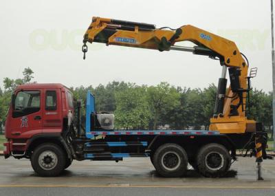 China Steel Truck Mounted Boom Crane , Truck Mounted Mobile Crane Loading Cargoes for sale