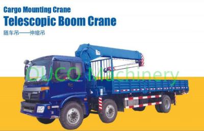 China Stiff And Telescopic Boom / Knuckle Boom Truck Mounted Crane With Customized Color for sale