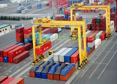중국 항구 해결책을 위한 스프레더를 가진 노란 부두 지구 콘테이너 드는 기중기 판매용