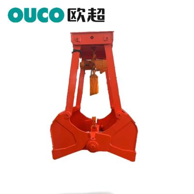 China Electric Hoist Type Clamshell Crane Bucket For Bulk Cargo Portable Design for sale