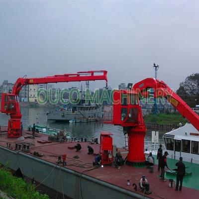 China 5T20M Folding Boom Crane , Offshore Pedestal Crane ABS Certificated for sale