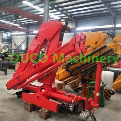China 5T Hydraulic Telescopic Knuckle Boom Truck Mounted Crane for sale