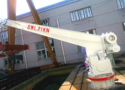 China Slewing Hydraulic Deck Crane 60m/min For Rescue Boat Life Raft for sale