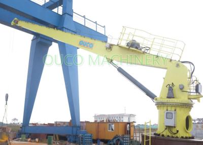 China Marine Hydraulic Straight Boom Crane para o carregador elétrico do navio à venda