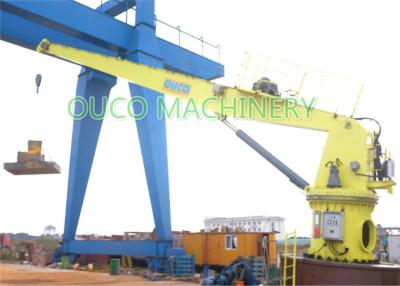 China Flange Connection Fixed Boom Hydraulic Marine Crane for sale