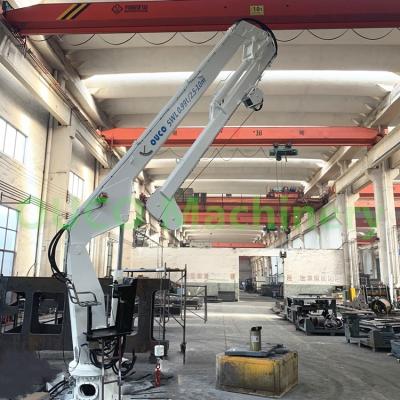 China 1 T Hydraulic Knuckle Boom Crane 360 Degree Slewing Angle for sale