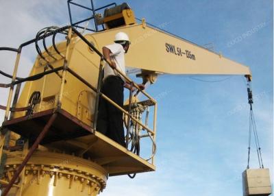 China Stiff Boom Cargo Crane Lifting SWL 5T 13.5M For Ship Deck for sale