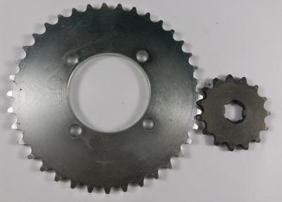 China Strong Steel Front & Rear Motorcycle Chain Sprocket Set 5.8-7.2mm Thickness for sale