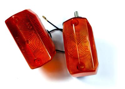 China Plastic Motorcycle Winker Lamp / Turn Light V50 F And R Orange Cover White Case for sale