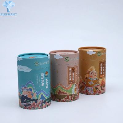 China Round Bamboo Cardboard Cylinder Packaging Matte Lamination for sale
