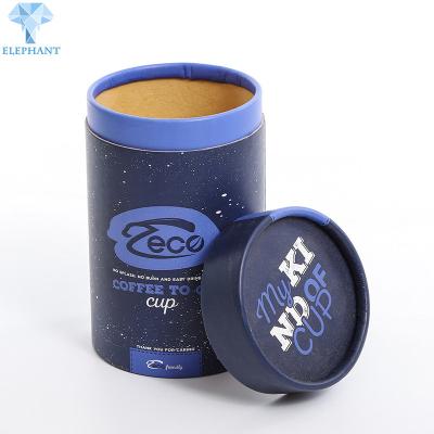 China Clothes T Shirt Cylinder Cardboard Containers With Lids Glossy Lamination for sale