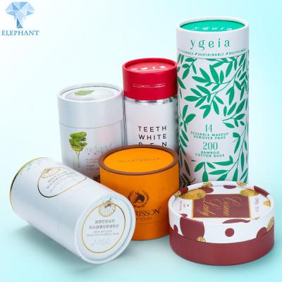 China Oval Cardboard Cylinder Packaging Biodegradable White Paper Tube Packaging for sale