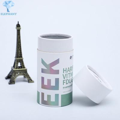 China CMYK Printing Round Cardboard Gift Box Rolled Edge Cylindrical Carton Box for sale