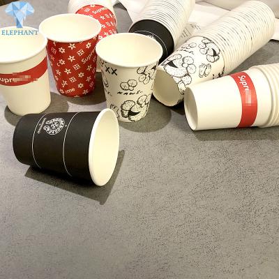China 12oz Ripple Custom Disposable Coffee Cups Embossing UV Coating for sale