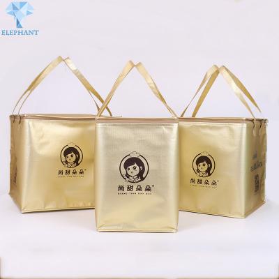 China Portable OEM ODM Insulated Food Delivery Bags 2MM Foam Foil Thermal Tote Bag for sale