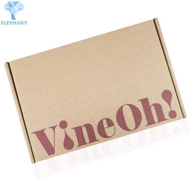 China Custom Printing Logo Sale Hot Retail HigH Quality Flat Pack Wine Corrugated Mailer Boxes Packing for sale