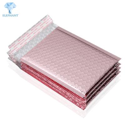 China Rose Gold Glitter Poly Bubble Mailers Recyclable Garment Packaging for sale