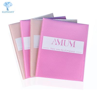 China Light Pink PO PE Gift Postage Poly Bubble Mailers Matte Vanishing for sale