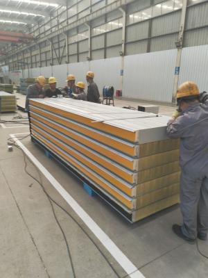 中国 Polyurethane Edge Rock Wool Acoustic Panel Soundproof Customized For Warehouses 販売のため
