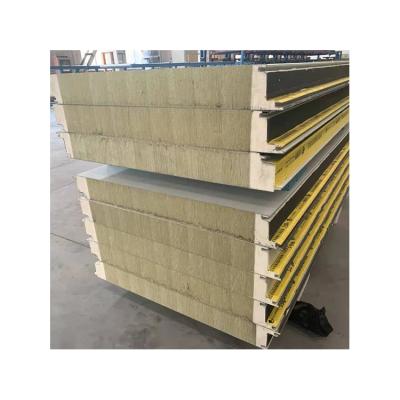 China Heat Insulation Pu Sealing Rockwool Sandwich Panels 1000mm Width for sale