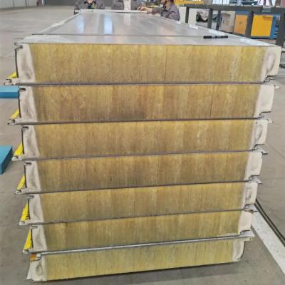 China Fireproof Customized Rockwool Sandwich Panel Steel Thickness 0.4mm-0.8mm for sale