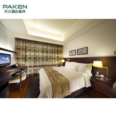 China Interior Modern Wood Panel Hotel Bedroom Furniture Sets for sale