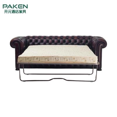 China Metal Legs And Base Solid Wooden Hotel Sofa Bed for sale