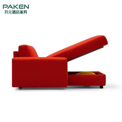 China Muebles rojos modificados para requisitos particulares Sofa Bed Set del dormitorio del hotel en venta