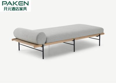 China Minimalist Day Hotel Sofa Bed Wooden Frame Removable Bolster Cushion for sale