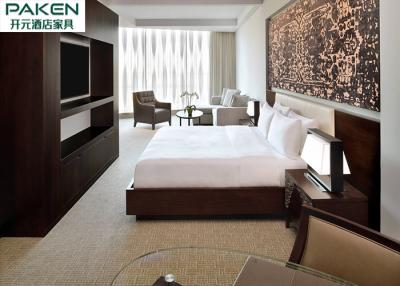 China Oman JW Marriot Muscat Hotel King Room Walnut Veneer Furniture Sets Large Space Economic Design for sale