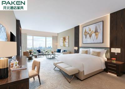 China Sofitel Five Star Standard Hotel Furniture Bedroom Sets Ebony Veneer + Light Hue Fnurnitures for sale