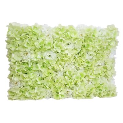 China Silk Rose Artificial Flower Wall Panels Wedding Background Layout 40x40 for sale
