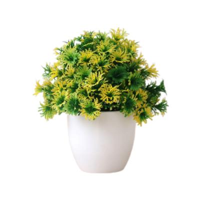 China Lightweight Small Potted Artificial Flowers Plastic Bonsai Plants for sale
