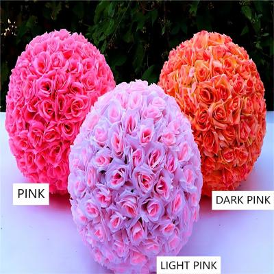 China Bolas de flores falsas realistas Hortensias rosa para OEM comercial en venta