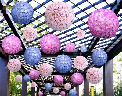 China Simulated Topiary Fake Flower Balls Pendant Decoration For Exhibition Hall for sale