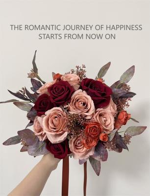 China Falsos Ranúnculos de Casamento Bouquet Rose Bunch Personalizado à venda