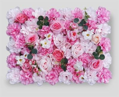 China Outdoor Dahlia Rose Artificial Flower Wall Panels For Party Decoration Oem for sale