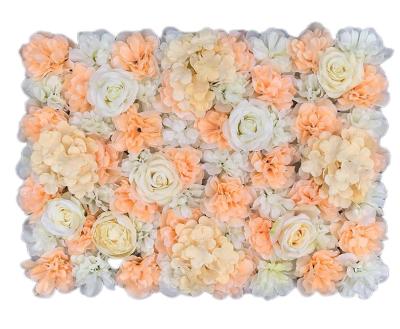 China Simulación de paneles de pared de flores artificiales Borgoña Rosa Dahlia y Rosa en venta