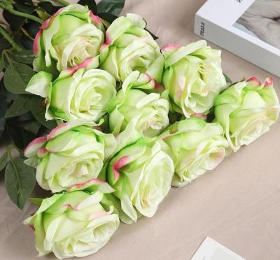 China Customized Faux Peony Arrangement Gradient Fake Roses Bulk for sale