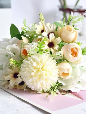 China Plástico Falsos Toque Real Hortensias Estames Bouquet Rosas Ornamentações à venda