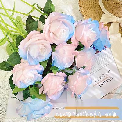Китай Шелковая фея Роза Поддельный букет из пионки для свадебной свадьбы продается