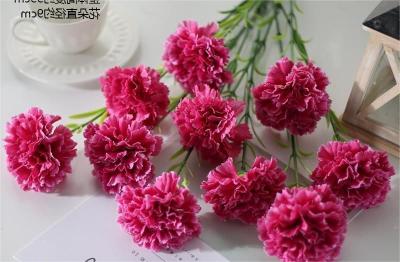 China ODM Fake Holiday Flowers Artificial Carnation Bouquet for sale