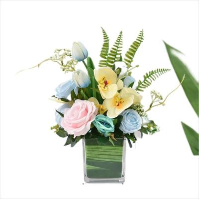 China PVC Artificial Flower Business Tulip Bouquet For Event Conference Tabletop for sale