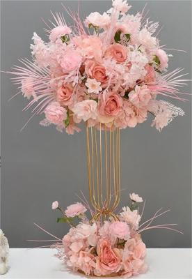China Hotel Wedding Tabletop Artificial Flower Business Pink Bouquet for sale