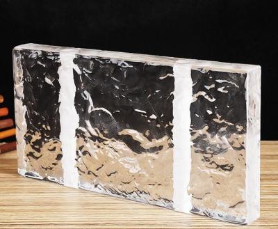 China 12 X 12  8x8x4 Crystal Fused Hot Melt Glass Blocks For House Wall for sale