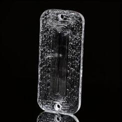 China El bloque de cristal 30 x 30 6x8 curvó las tejas de cristal en Crystal Colours Fireproof Decorative Glass teja arte colgante en venta