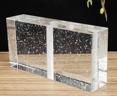 China 4 X 4  12 X 12 Clear Glass Block Bathroom Transparent Hot Fused Foam Solid en venta